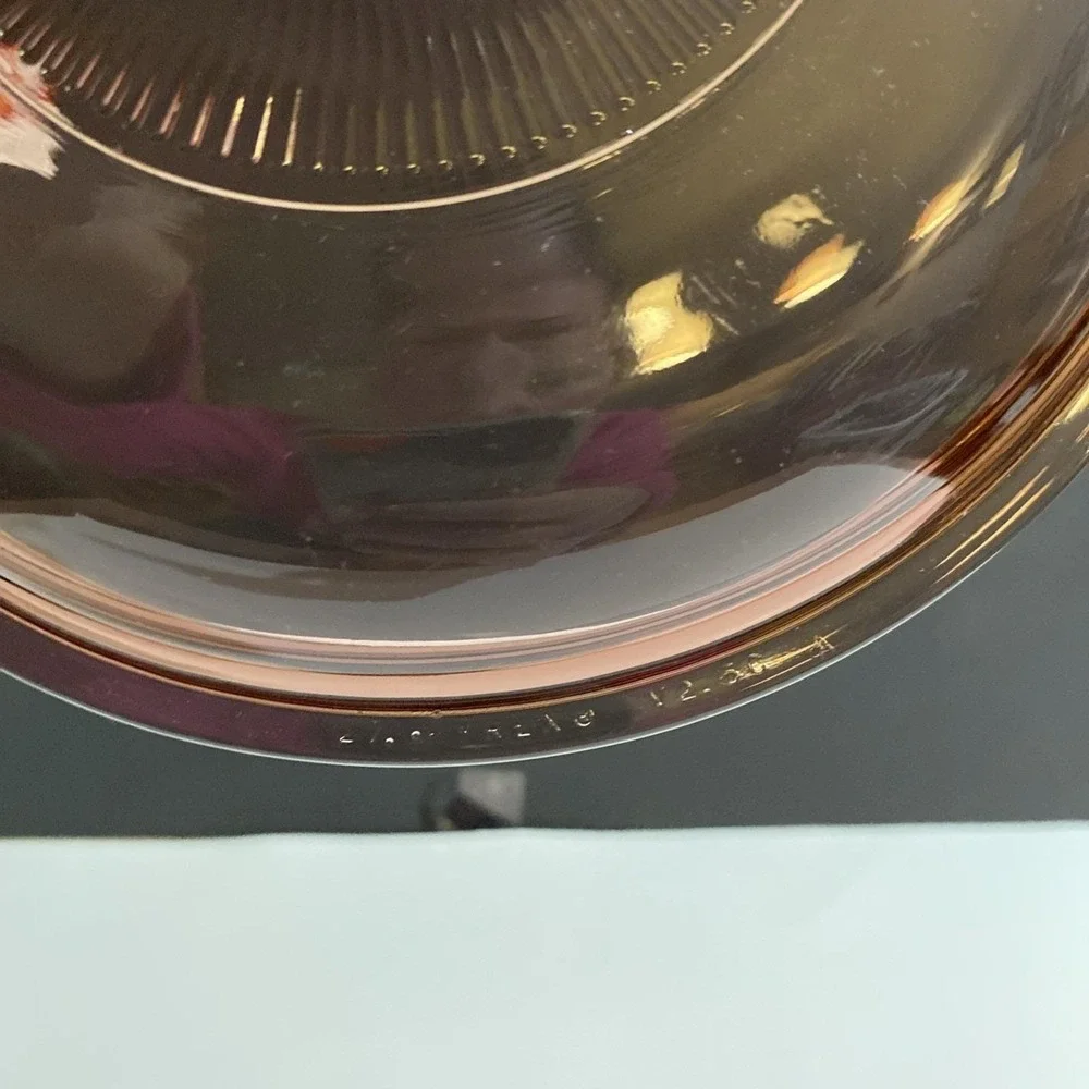 Vintage‎ Pyrex Cranberry Glass Lid V2 5C Diameter 8.5